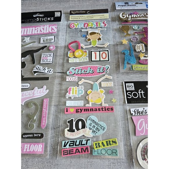 Sticker Lot Sports Gymnastics Scrapbooking 3D Stickers RARE Mambi + #71 - Picture 5 of 6